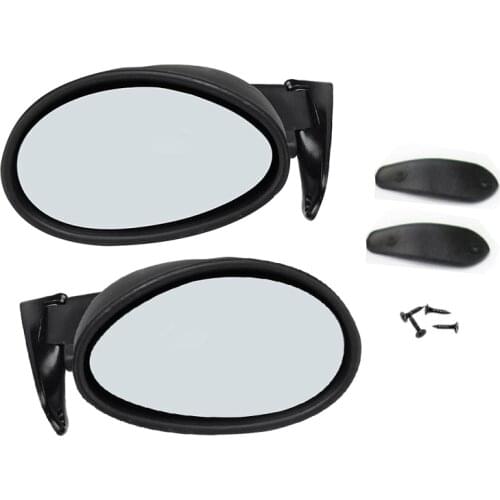 Universal 2Pcs/Set Vintage Style White Car Front Left Right Door Side Mirror Rearview Wing Mirror