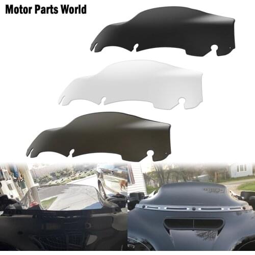 Motorcycle 7" Windshield Upper Fairing Wind Deflector Windscreen Black/Smoke/Clear For Harley Touring Street Glide FLHT 2014-Up