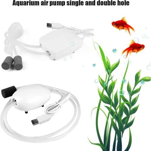 Aquarium Air Pump Single Double Hole USB Charge Silent Fishing Oxygen Pump For Aquarium Fish Tank Aquarium Fish Tank Accessories