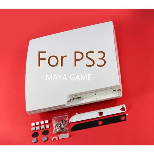 For playstation 3 PS3 Slim high quality White Full Housing Shell Case for PS3 Slim OCGAME