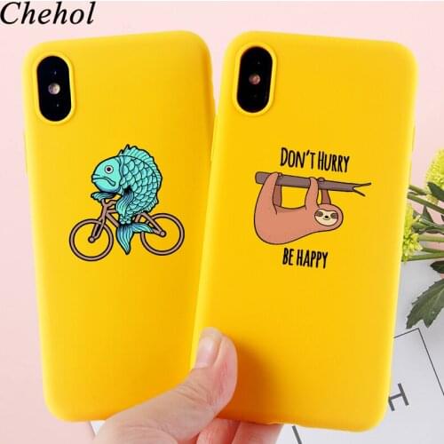 Funny Cartoon Phone Case for IPhone 11 Pro 8 7 6s Plus X XS MAX XR Fish Cases Soft TPU Silicone Fitted Back Covers Accessories