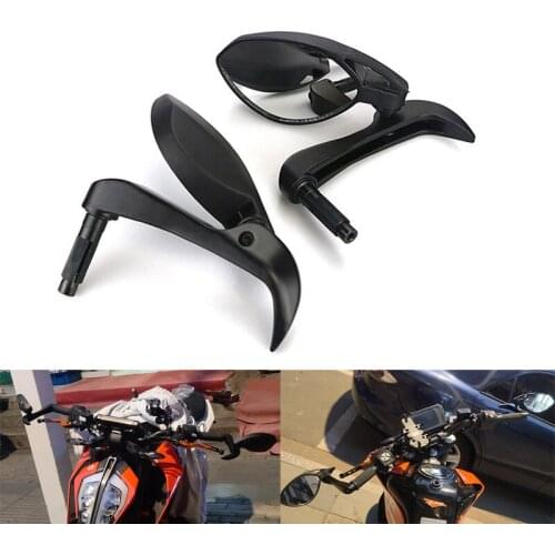 For KTM DUKE125/200/250/390 RC390 Street Motorcycle Rear View Side Mirrors Adjustable Angel M8 Handle Bar End Rearview Mirror