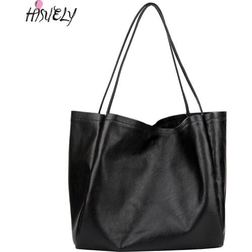 2021 New Style Women Bag Handbag Tote Shoulder Crossbody Soft Leather Big Black Brown Casual Designer Shopping Bag Female Bolsas