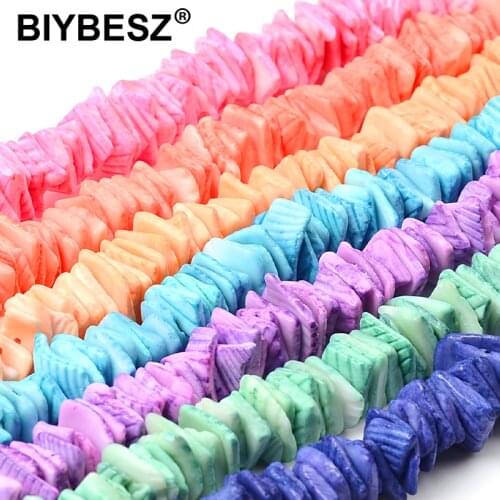 Fashion Colorful Irregular Gravel Chip Choker Necklace For Women 2021 Bohemian Natural Shell Necklace Female Beach Jewelry