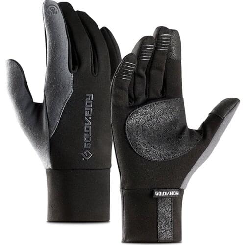 Winter Warm Gloves Full Finger Cycling Gloves Outdoor Non-Slip Waterproof Windproof Bicycle Gloves Touch Screen Fishing Gloves