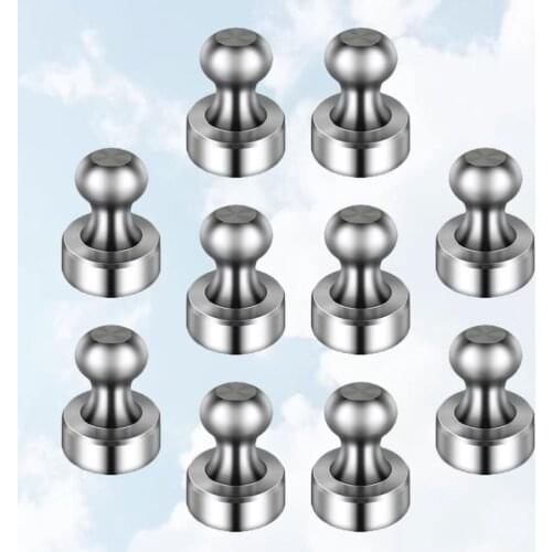 10pcs Metal Magnetic Durable Magnets Locker Strong Magnets Push Pin Practical Magnet Pin for Home Office School Fridge Kitchen