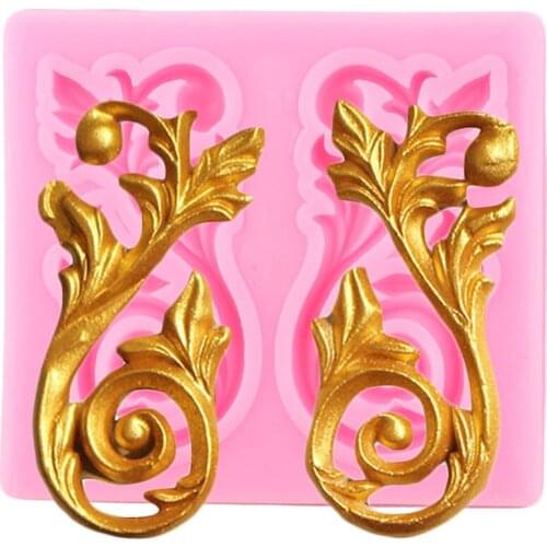 3D Craft Retro Scroll Relief Silicone Mold Cake Border Chocolate Making Molds Fondant Cake Decorating Tools Clay Resin Mould