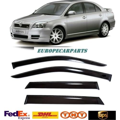 For Toyota Avensis Sd 2003-2008 Side Window Visors Sun Rain Guard Vent Deflectors 4 pieces