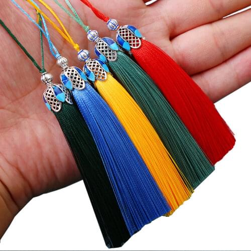 5/10Pcs 8cm Silk Tassel Fringe Brush Pendant Accessories for DIY Jewelry Making Silk Satin Tassel Handmade Crafts Finding Supply