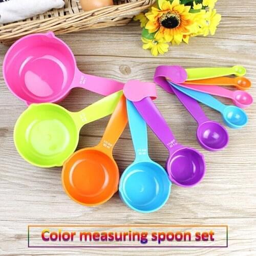5Pcs/Set Plastic Colorful Measuring Spoons Sugar Cake Kitchen Accessories Cooking Baking Tools New S L Size Measuring Spoons
