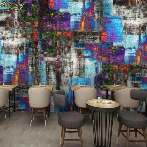 Beibehang Custom 3d wallpaper mural personality abstract graffiti color oil painting hotel cafe tooling background wall paper