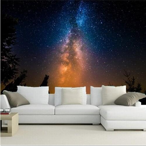Custom 3D large mural,aestheticism of the Milky Way stars ,living room sofa TV wall bedroom wall paper