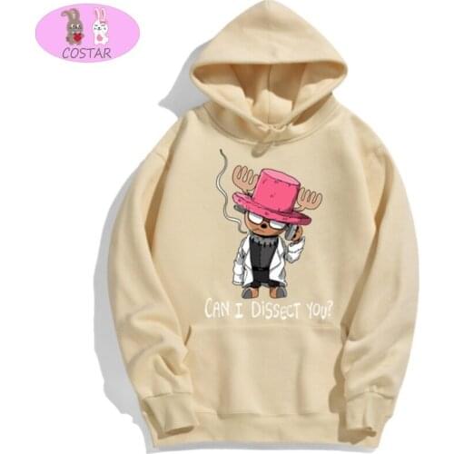 COSTAR Hot Anime One-piece Tony Tony Chopper Smoking Fashion Hoodies Pullover Harajuku Hooded Sweatershirt Unisex