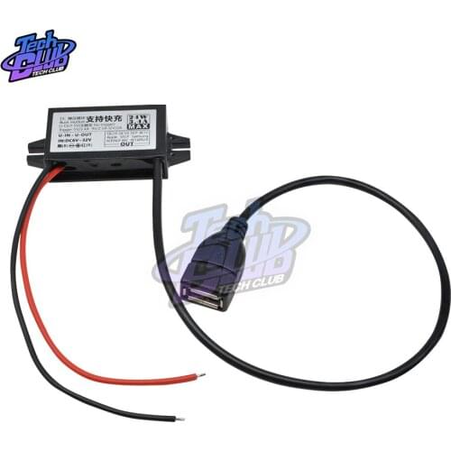 DC-DC 12V to 24V15W Car Power Converter Micro Mini USB Step Down Voltage Power Supply Output Adapter Low Heat Auto Protection 3A