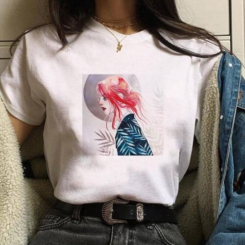 Mens Girl Nerdy Cotton Creative Anime Print T-shirt Women Manga Streetwear Tee Cotton Tshirt Unisex Harajuku Clothes Ulzzang