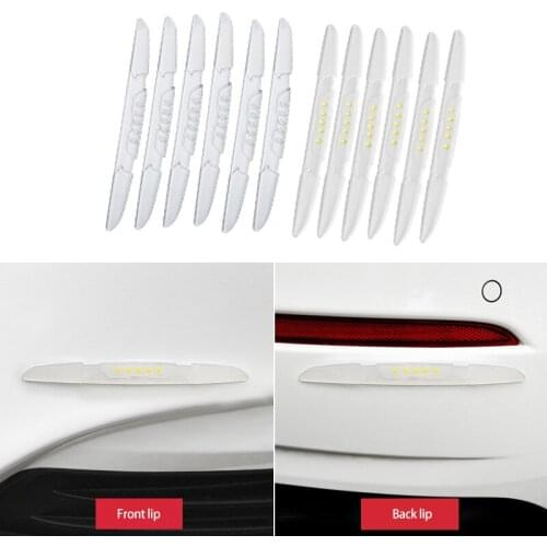 4 Pcs/6Pcs Transparent Protective Tape Car Door Anti-collision Strip Car Mirror Bumper Strip Body Anti-scratch Stick Decorative