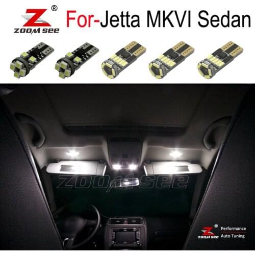 12pcs LED interior dome map light kit + LED mirror bulb for Jetta6 for jetta 6 MK6 MK VI Sedan Saloon (2011-2018)