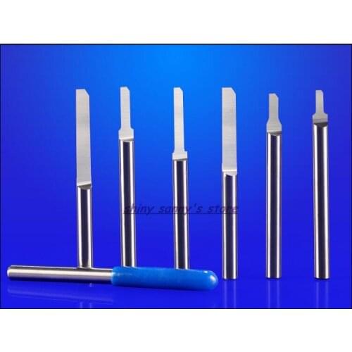 3.175x2x5/6/8/10mm Parallel Carbide PCB Engraving Bit End Mill Tungsten Milling Cutter CNC Tool for Acrylic Color Plates PVC MDF