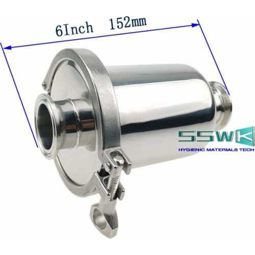 Short Sanitary Inline Strainer Fit 1.5" 38mm Pipe Tri Clamp SS304 Stainless Steel Wine Wort Filter Ferrule OD 50.5 Body 89mm