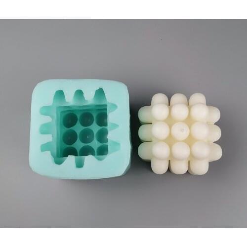 Rubiks Cube Mousse Silicone Candle Mold Bubble Mold Non-stick Mousse DIY Mold Square Candle Silicone Mold