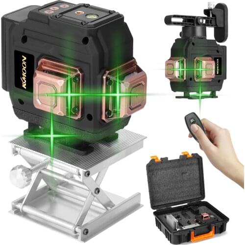 Multifunctional 3D 12 Lines Laser Level Tool Vertical Horizontal Powerful Green Laser Beam Line with Self-leveling 360 Function
