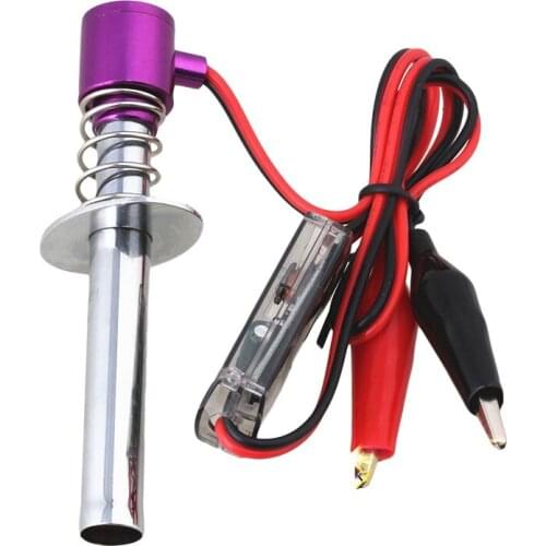 6-12V Upgraded Electronic Glow Plug Igniter With Alligator Clip For RC HSP 1/10 Scale Models Nitro Car Buggy Baja Himoto 80100