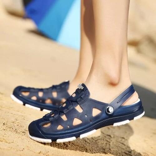 Mens Summer Water Shoes Light Breathable Casual Slippers Swimming Walking Beach Sports Anti-slip Flip Flops Soft Sandals