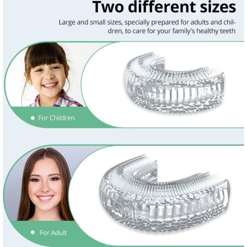 Electric 360 DegreeToothbrush Head Automatic Clean Replacement Toothbrush Heads Silicone Brush Teeth Heads U Type /C Type