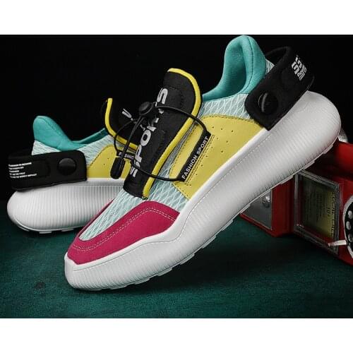 New Air Mesh Casual Men Sneakers Breathable Summer Running Shoes Chunky Fashion Flying Weaving Footwear 2020 Newest Zapatillas