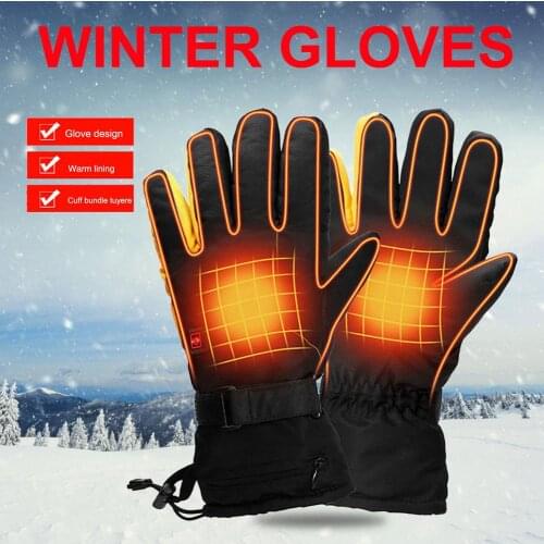 Electric Heated Gloves Winter Constant Temperature Hand Warmer Motorcycle Bike Warm Heating Gloves Mittens For Skiing Cycling