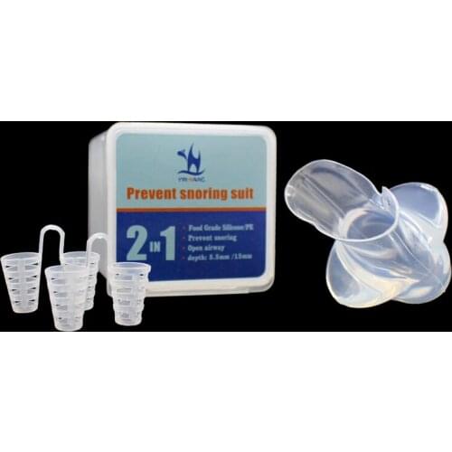 Silicone Tongue Retaining Device And Anti-snore Nose Purifier Anti Snoring Help Breathe Easier Household Equipment Stop Snoring