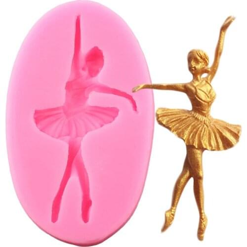 Ballet Girl Silicone Molds DIY Party Cake Decorating Tools Cake Border Fondant Mold Candy Clay Chocolate Gumpaste Mould