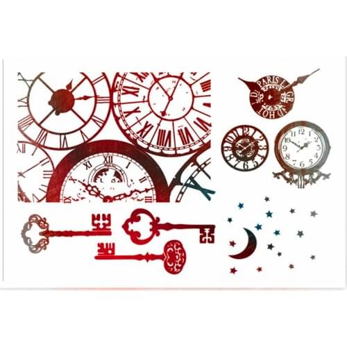 Hot sale clock Transparent Clear Stamps / Silicone Seals Roller Stamp for DIY scrapbooking photo album/Card Making
