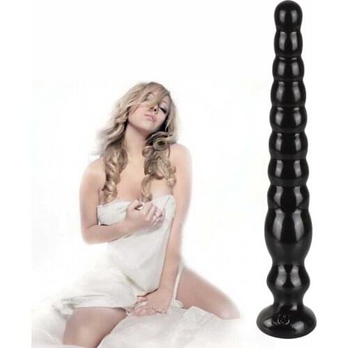 Super Long Unisex Soft Anal Beads Dildo Suction Cup Penis Butt Plug Sex Toys for women G-spot Massage Stimulate Erotic Anal Plug