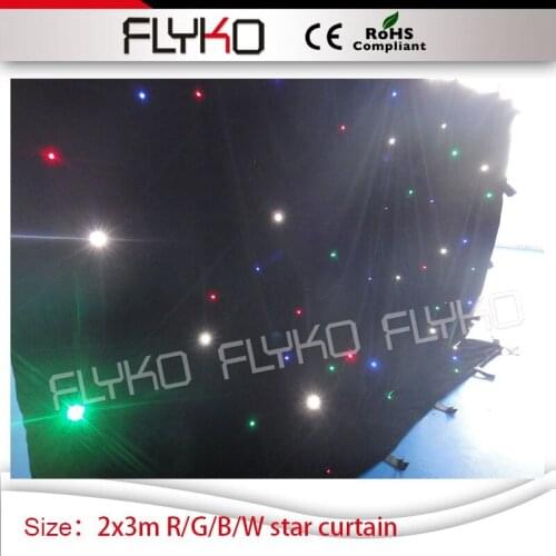 LED Star light 2m x 3m led curtain R/G/B/W single color for wedding, dj, club, bar decoration