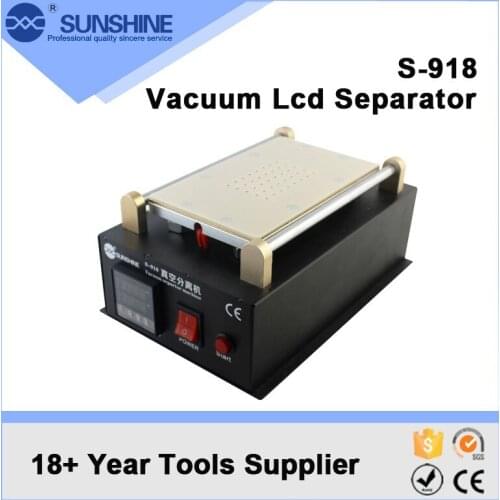New 7 inch Cheap LCD Touch Screen Glass Separator Machine S-918 LCD Machine with Vacuum Pump for iPhone 6 for samsung s6