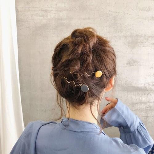 100pcs/lot DIY Simple Multi Alloy S-curve Irregular Polygon Hair Clips Bang Hairpins Hair Styling Tools Hair Accessories HA1259