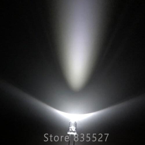 1000pcs/LOT Long pin legs 26-28mm F5 5MM Round LED Water Clear White Super Bright LED light emitting diode Kit DIP Lamp beads