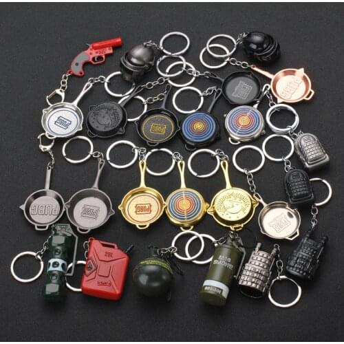 2020 Hot Game 26 Styles PUBG CS GO Weapon Keychains AK47 Gun Model 98K Sniper Rifle Key Chain Ring for Men Gifts Souvenirs