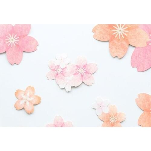 40packs Sweet Cherry Blossoms Sticker Wall Decoration Flower wedding Stickers Scrapbook Sticky Gifts Three-dimensional sticker