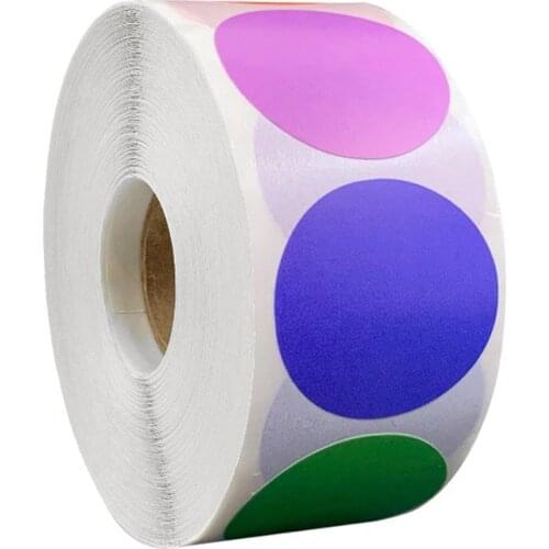50-500pcs 1 Inch Round Chroma Labels Stickers Color Code Dot Labels Stickers Red,Yellow,Blue,Pink,Black,Stationery Stickers