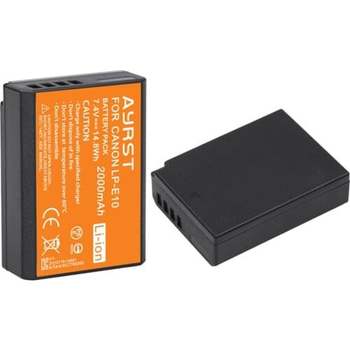 2000mAh LP-E10 LP E10 LPE10 Battery for For Canon EOS Rebel T3 T5 T6 1100D 1200D 1300D Kiss X50 X70 LP-E10 Batteries