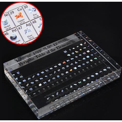 Acrylic Periodic Table Display With Real Elements Kids Teaching School Day Birthday Gifts Chemical Element Display Home Decor