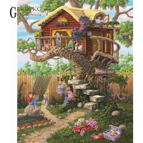 5d diamond embroidery Landscape kits cross stitch season trees interior diamond painting mosaic diy pcitures paint needlework