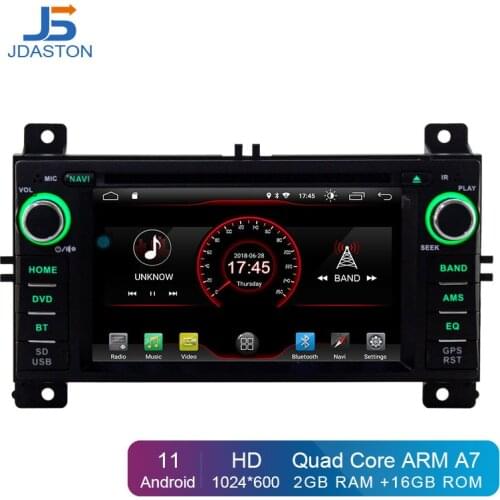 JDASTON Android 10.0 Car DVD Player For Jeep Grand Cherokee 2011 2012 2013 2 Din Car Radio GPS Navigation Stereo WIFI Canbus RDS
