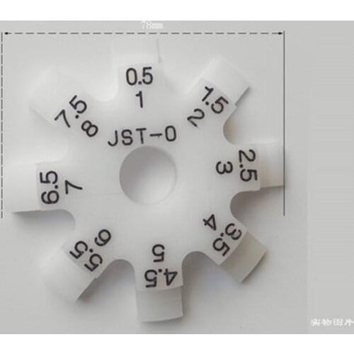 Car disc gap gauge, eight-jaw feeler gauge, round plastic feeler gauge