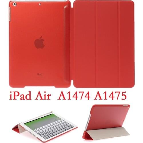 For iPad Air 1 9.7'' Case Slim Folio Stand Coque Magnetic A1474 A1475 Smart Auto-Sleep PVC Protective Cover for iPad Air 1 Cover