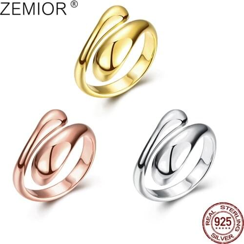 Classic fine Water Drop For Women Rings Unique Design Round Adjustable Wedding Rings Fashion lady Jewelry New Gifts Trend Ring