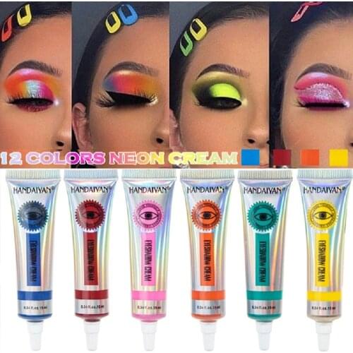 Beauty Glazed Neon Eyeshadow Cream Colorful Waterproof Eyeshadow Multifunction Makeup Long Lasting High Pigment Effect EyeShadow