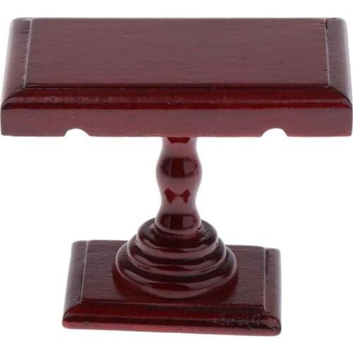 Dollhouse Furniture 1/12 Scale Miniature Wooden Coffee Table Toys for Dolls House Living Room Decor